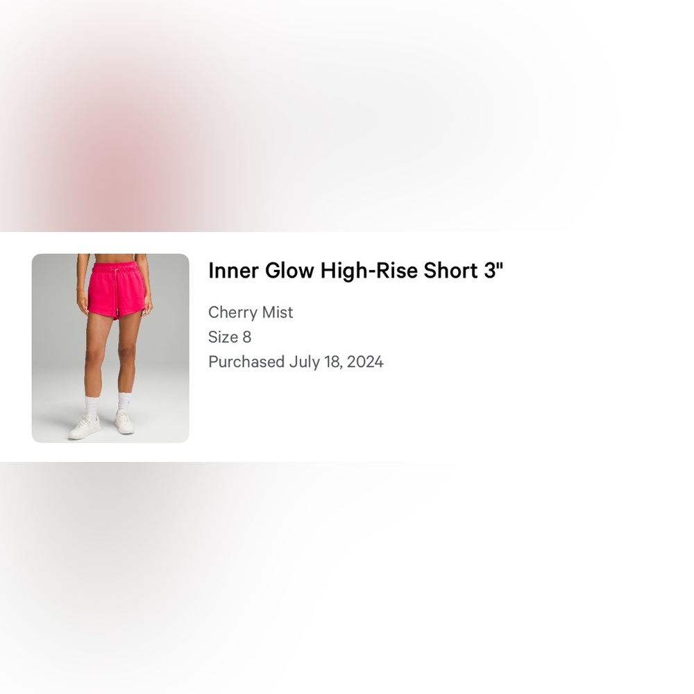 Inner Glow High-Rise Short 3" in Cherry Mist